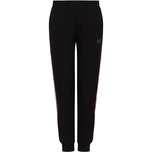 Dynamischer Athlet Jogger Schwarz Multicolor , Damen, Größe: S - Emporio Armani EA7 - Modalova