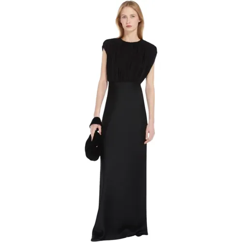 Satin Long Dress Elegant , female, Sizes: L - Max Mara - Modalova