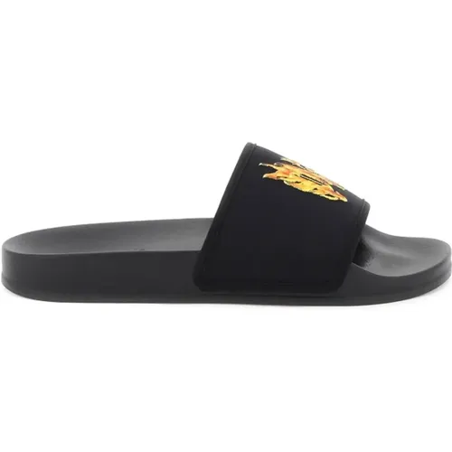 Brennendes Monogramm Slides , Herren, Größe: 40 EU - Palm Angels - Modalova