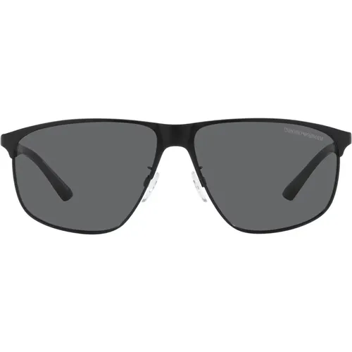Square Sunglasses in Matte with Rubber Logo , male, Sizes: 64 MM - Emporio Armani - Modalova