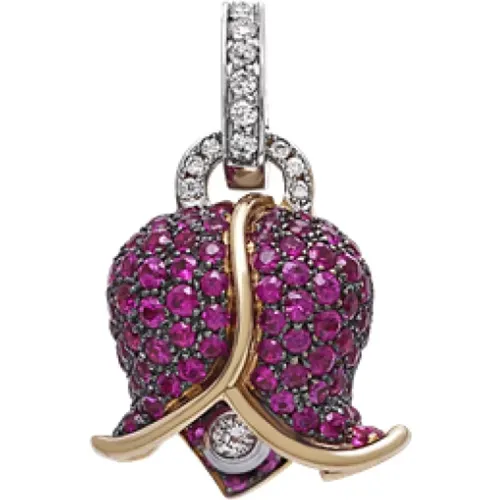 Bell Pendant in Gold with Diamond , female, Sizes: ONE SIZE - Chantecler - Modalova