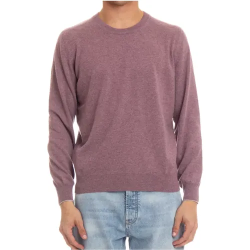 Pure Cashmere Crewneck Sweater , male, Sizes: M, L - BRUNELLO CUCINELLI - Modalova