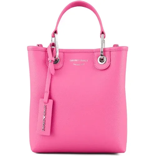Fuchsia Vertical Shopping Bag , female, Sizes: ONE SIZE - Emporio Armani - Modalova