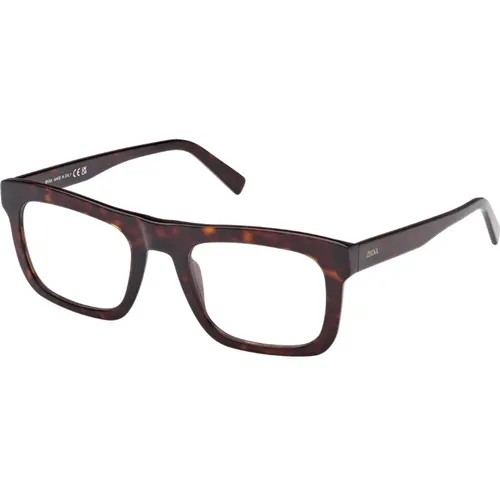 Dark Havana Eyewear Frames , unisex, Sizes: 52 MM - Ermenegildo Zegna - Modalova