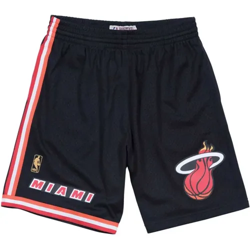 Miami Heat NBA Swingman Shorts Schwarz , Herren, Größe: 2XL - Mitchell & Ness - Modalova