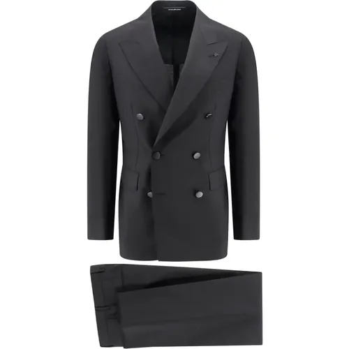 Double-Breasted Suit , male, Sizes: XL, S - Tagliatore - Modalova