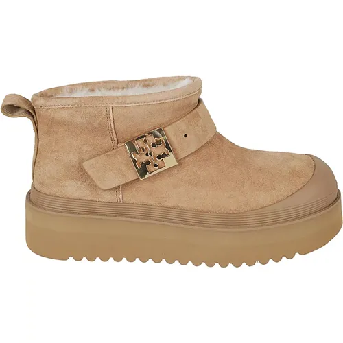 Shearling Plateau Stiefel , Damen, Größe: 36 EU - TORY BURCH - Modalova