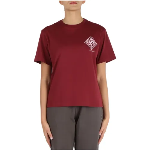 Baumwoll T-Shirt mit Logo-Print , Damen, Größe: S - Trussardi - Modalova