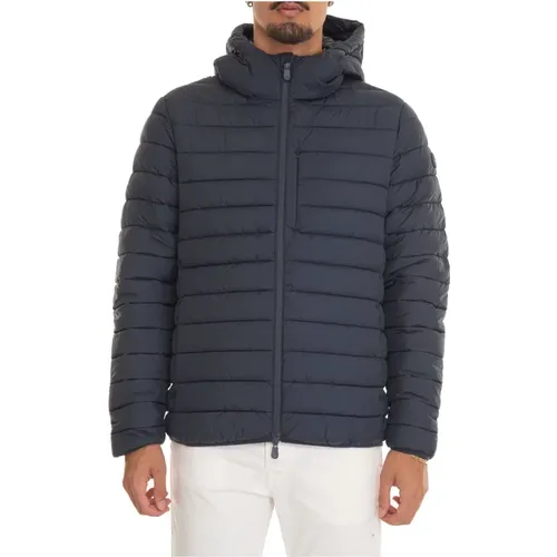 Gepolsterte Kapuzen-Harrington-Jacke , Herren, Größe: 2XL - Save The Duck - Modalova