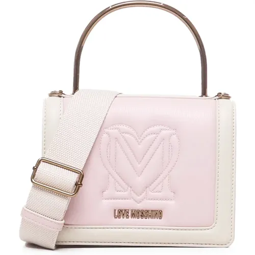 Monogram Mini Bag with Metal Handle , female, Sizes: ONE SIZE - Love Moschino - Modalova