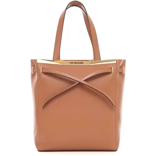 Stylish Tote Bag with Multiple Pockets , female, Sizes: ONE SIZE - Love Moschino - Modalova