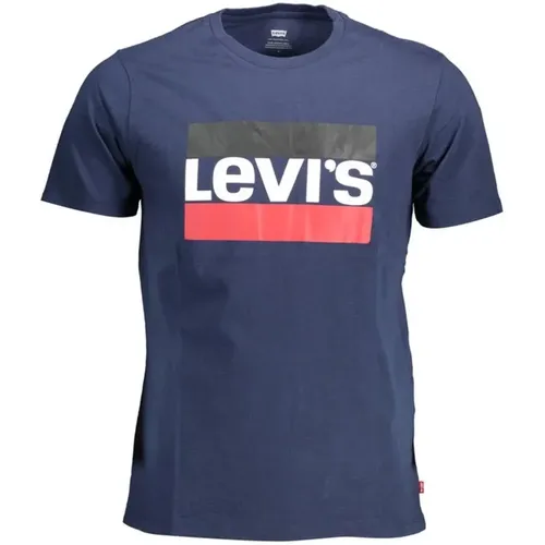 Levi's, Blau Logo Crew Neck T-Shirt , Herren, Größe: XL - Levis - Modalova