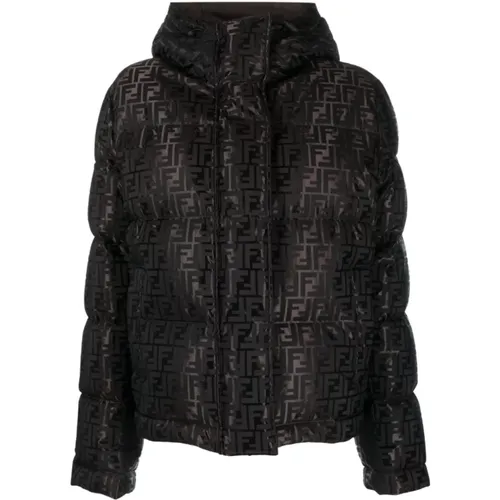 Stylish Puffer Jackets for Winter , female, Sizes: S, M - Fendi - Modalova