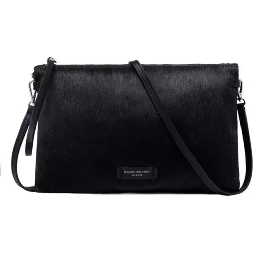 Schwarze Leder Clutch Hermy Tasche - Gianni Chiarini - Modalova