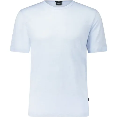 Rundhals-T-Shirt Tiburt aus Leinen , Herren, Größe: 2XL - Hugo Boss - Modalova