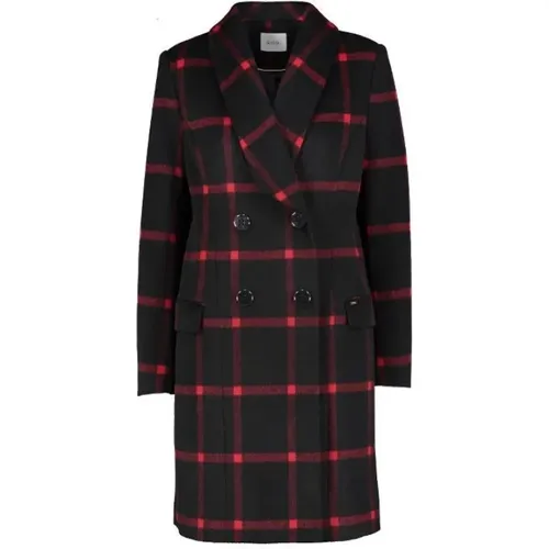 Checked Wool Blend Coat , female, Sizes: XS, M, S - Gaudi - Modalova