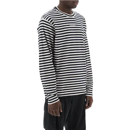 Nautical Striped Long-Sleeve T-Shirt , male, Sizes: S, L - Dolce & Gabbana - Modalova