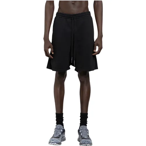 Schwarze Drop Crotch Shorts mit Spitzen-Detail , Herren, Größe: L - Boris Bidjan Saberi - Modalova