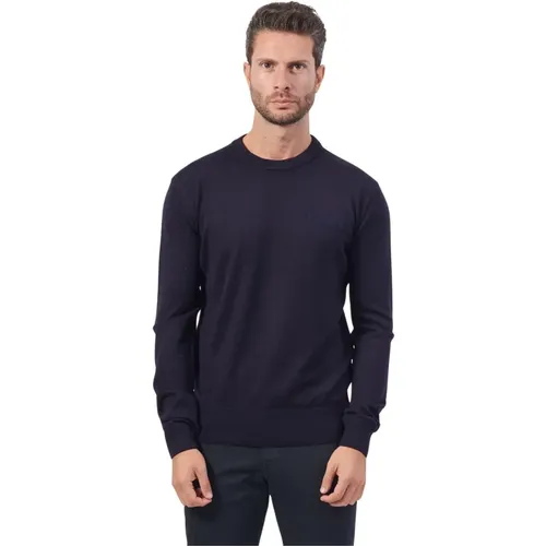 Blauer Pullover Basic Langarm , Herren, Größe: XL - Bikkembergs - Modalova