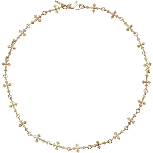 Gold Cross Necklace Jewelry Accessory , unisex, Sizes: ONE SIZE - Emanuele Bicocchi - Modalova