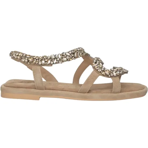 Snake Embellished Square Toe Sandal , female, Sizes: 3 UK, 8 UK, 2 UK, 6 UK, 7 UK, 4 UK, 5 UK, 9 UK - Alma en Pena - Modalova