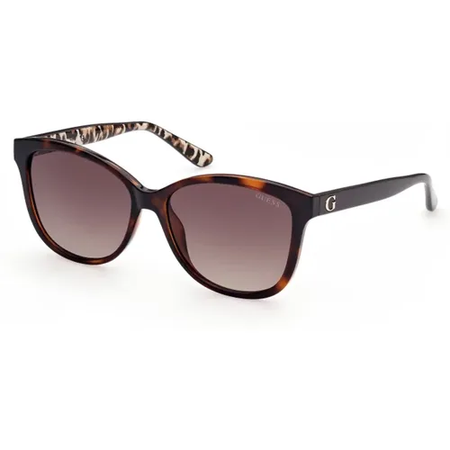 Stilvolle Gradient Braun Sonnenbrille , Damen, Größe: 56 MM - Guess - Modalova