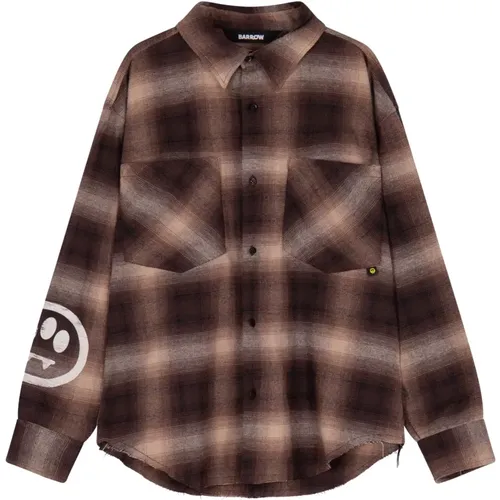 Flannel Shirt in Sand , male, Sizes: M - Barrow - Modalova