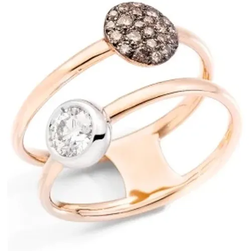 Sabbia Diamond Rose Gold Ring , female, Sizes: 54 MM, 51 MM, 53 MM - Pomellato - Modalova