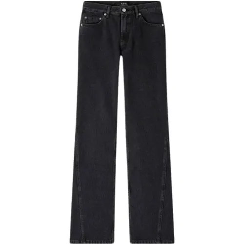 Flare Jeans in Gewaschenem Schwarz , Damen, Größe: W25 - A.P.C. - Modalova