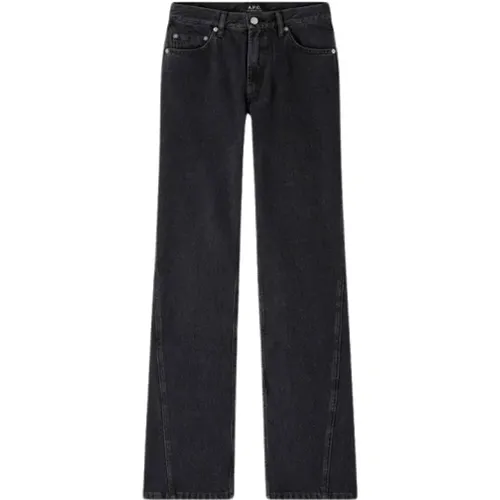 Flare Jeans in Gewaschenem Schwarz , Damen, Größe: W27 - A.p.c. - Modalova