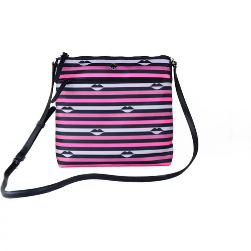 Flache Nylon Crossbody Tasche Pink Multi , Damen, Größe: ONE Size - Kate Spade - Modalova