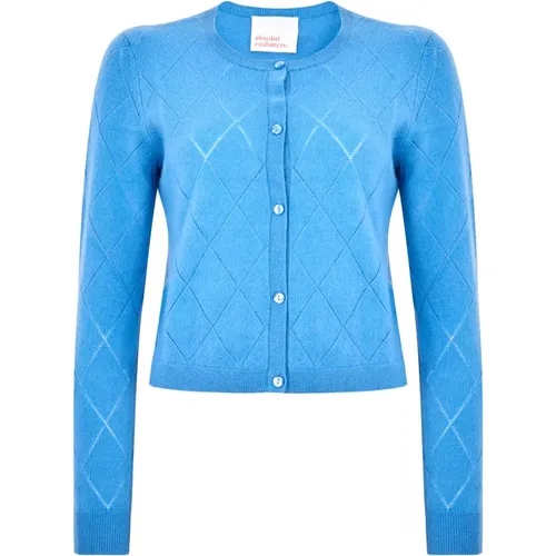 Perforierter Hellblauer Cardigan , Damen, Größe: M - Absolut Cashmere - Modalova