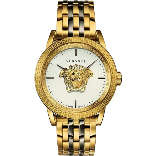 Palazzo Emporio White Gold Watch , male, Sizes: ONE SIZE - Versace - Modalova