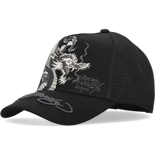 Drachen Twill Mesh Trucker Cap - Ed Hardy - Modalova