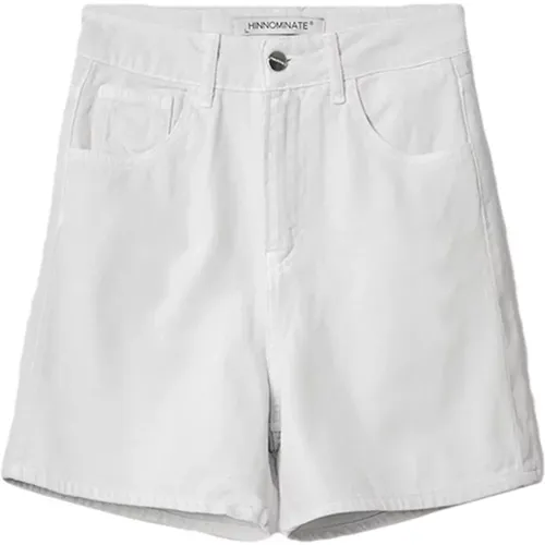 Bi01 Bianco Denim Bermuda Shorts - Hinnominate - Modalova