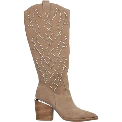 Studded Blockabsatz Stiefel - Alma en Pena - Modalova