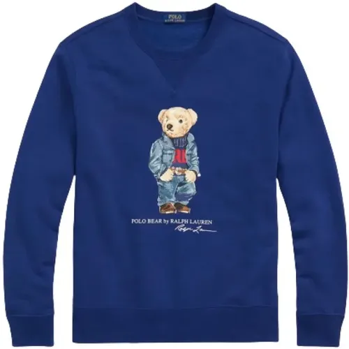 Denim Polo Bear Sweatshirt , Herren, Größe: 2XL - Polo Ralph Lauren - Modalova