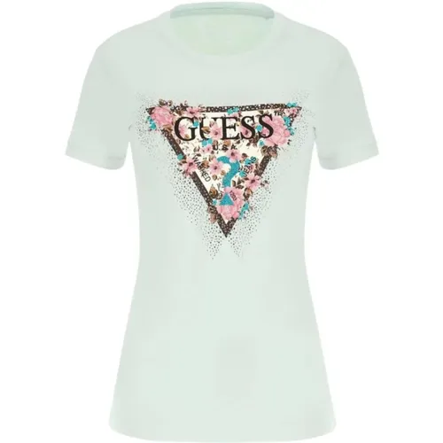 Damen T-Shirt mit Logo-Print , Damen, Größe: S - Guess - Modalova