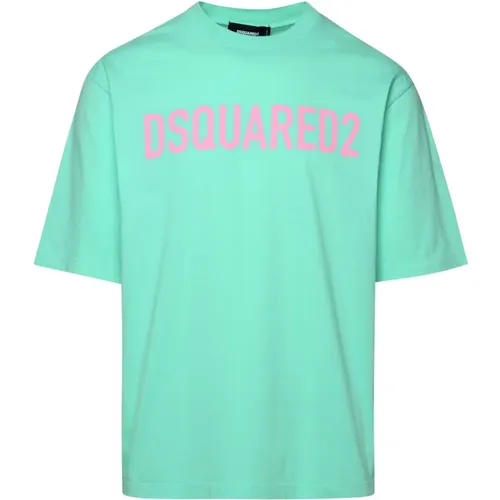 Mint Cotton T-Shirt , male, Sizes: S - Dsquared2 - Modalova