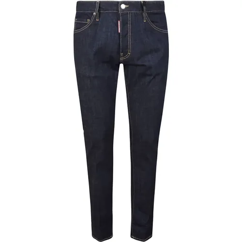 Slim-Fit 5-Pocket Jeans mit Logo-Print , Herren, Größe: L - Dsquared2 - Modalova