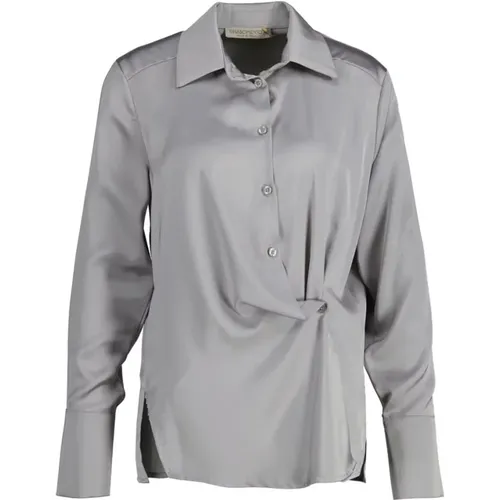 Stylish Light Grey Blouse , female, Sizes: S, M, XL - RINASCIMENTO - Modalova