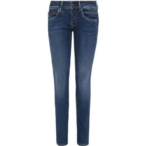 Dark Denim Slim Fit Jeans , female, Sizes: W32 - Pepe Jeans - Modalova