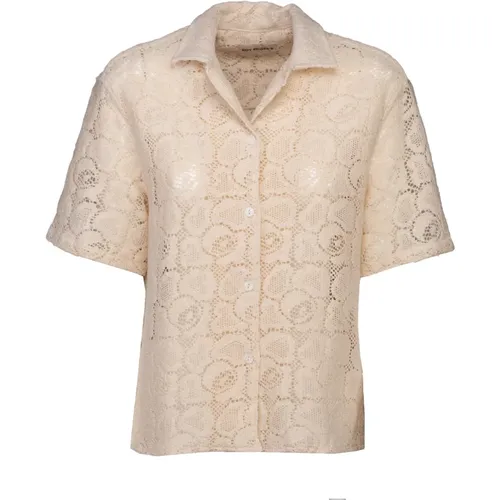 Vintage Lace Bowling Shirt , female, Sizes: XS, S, M - Roy Roger's - Modalova