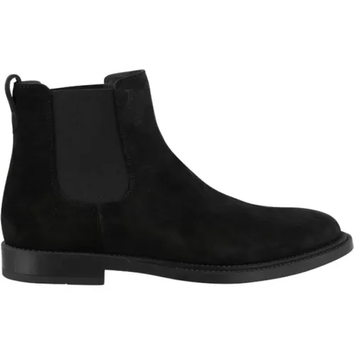 Suede Ankle Boots with Embossed Monogram , male, Sizes: 7 UK - TOD'S - Modalova
