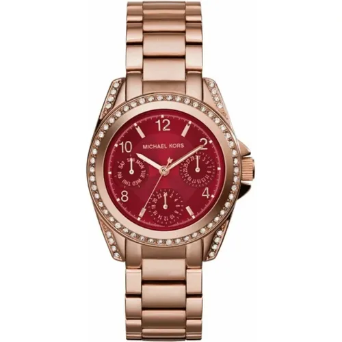 Rosa Damen Quarz Edelstahl Uhr - Michael Kors - Modalova