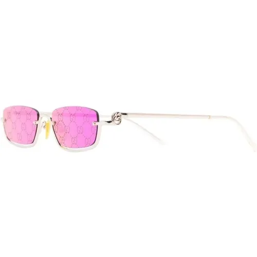 Goldene Sonnenbrille mit Zubehör - Gucci - Modalova