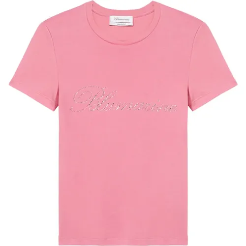 Bubblegum Logo T-Shirt , female, Sizes: S - Blumarine - Modalova