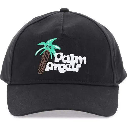 Sketchy Baseball Cap with Rubberized Lettering , male, Sizes: ONE SIZE - Palm Angels - Modalova