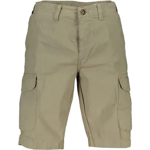 Grüne Bermuda-Shorts mit Taschen und Logo - North Sails - Modalova