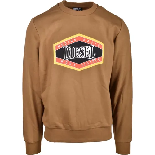 Baumwollmischung Sweatshirt , Herren, Größe: S - Diesel - Modalova